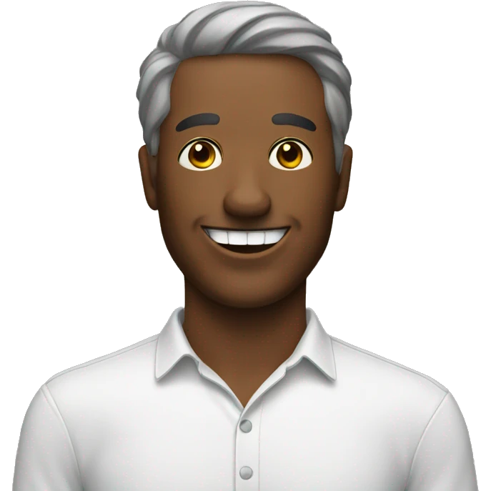 man with a happy dog mask emoji