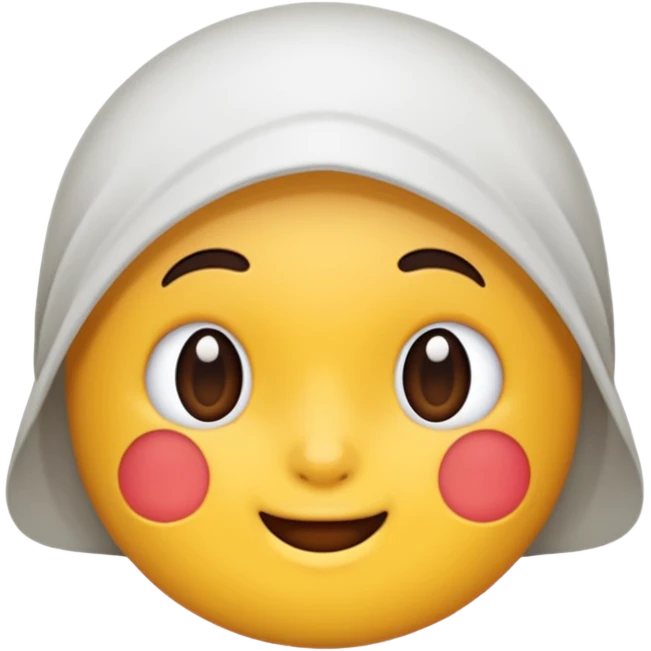 Berwarna putih berbulu dan lucu emoji