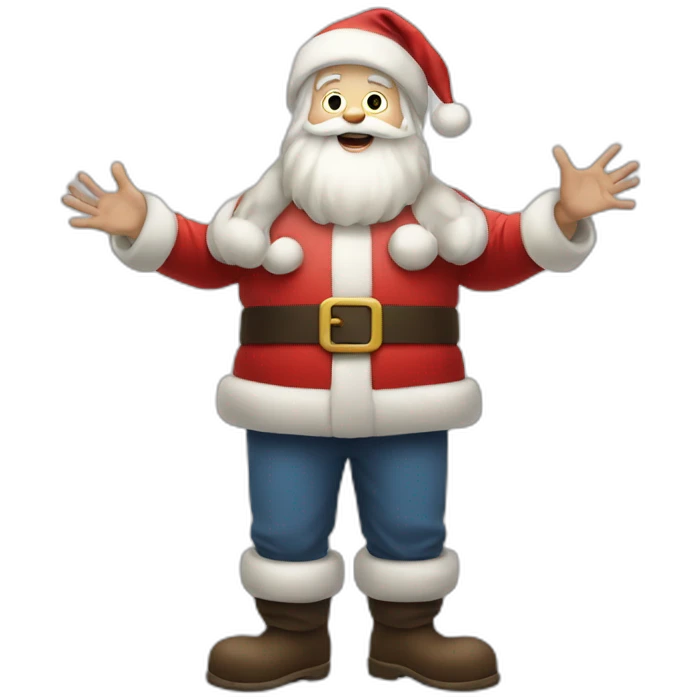 Full height Actively gesturing with hands pale skin Santa Claus emoji