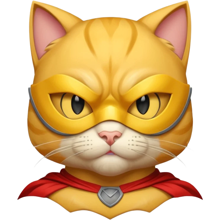  yeelow superhero cat emoji