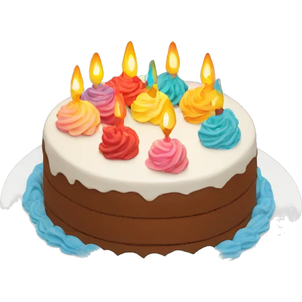 birthday cake top view emoji