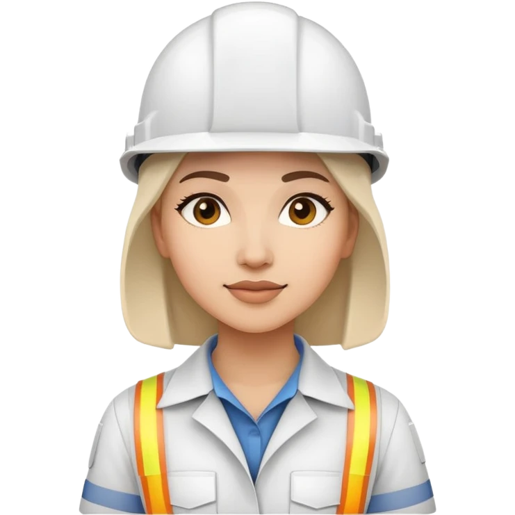 ingeniera mujer con casco blanco  emoji