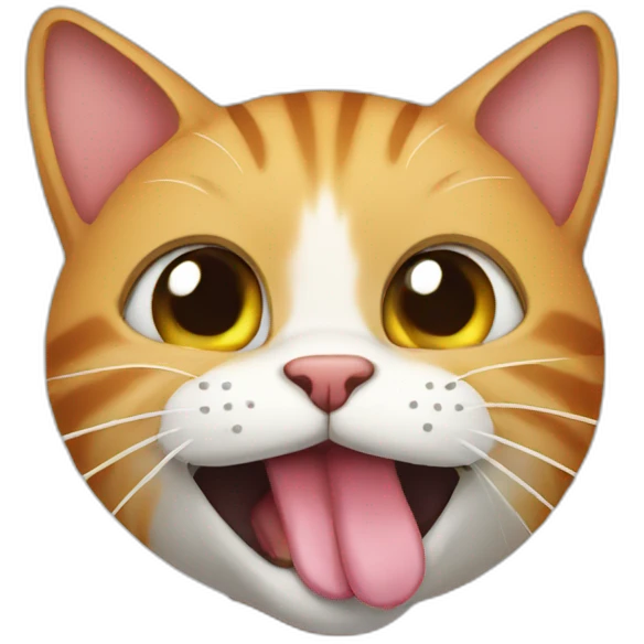 a cat licking its butt emoji
