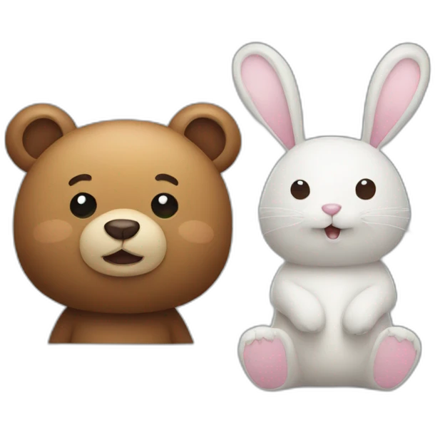 Bear and a bunny emoji