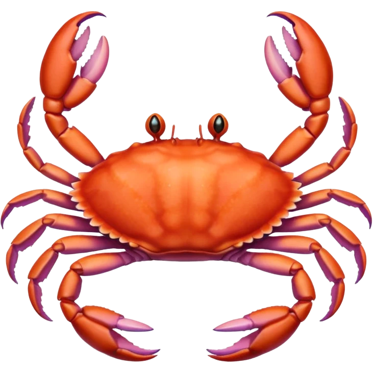 Soft pink luminous crab emoji