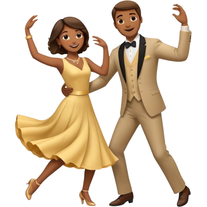 a couple dancing like in lalaland emoji