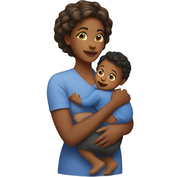 Mother with toddler  emoji