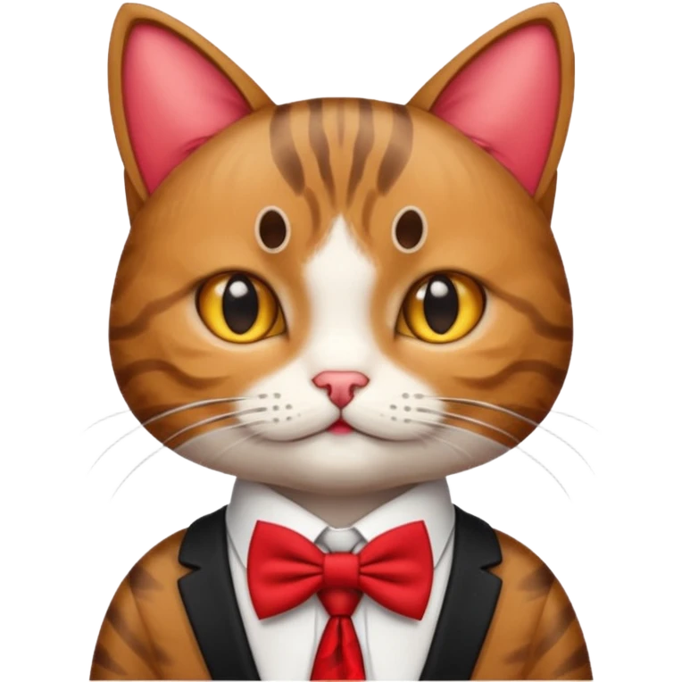 یک گربه که کراوات زده emoji