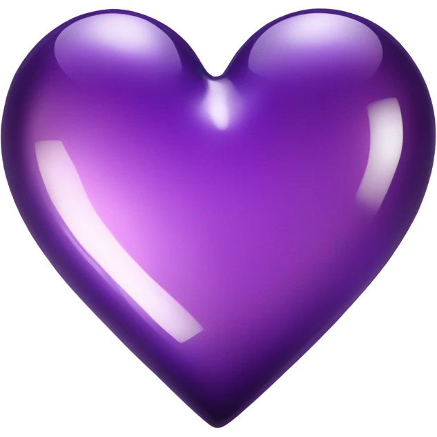 Shiny glass violet heart  emoji