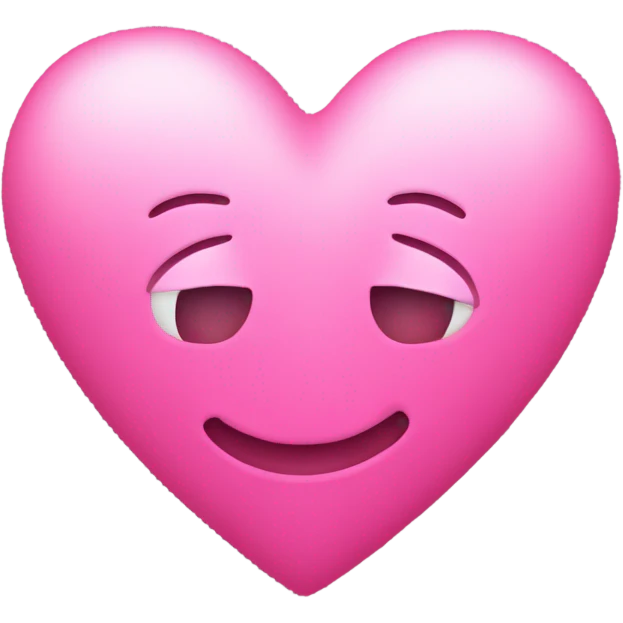 Heart pink  with text I love you emoji