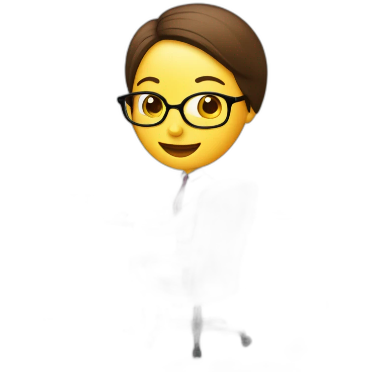 Secretary home office computer and drinking coffee emoji