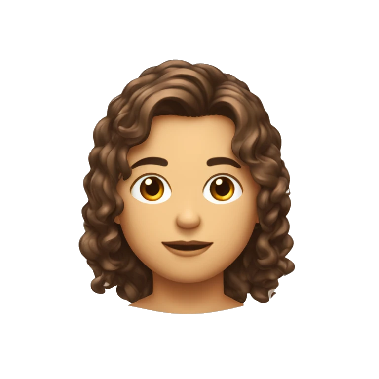 Garcon brun cheveux court dégradé et yeux marron emoji
