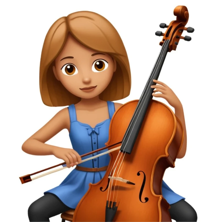 girl playing cello emoji