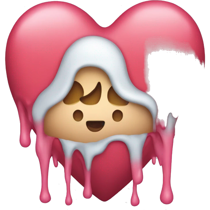In love melting  emoji