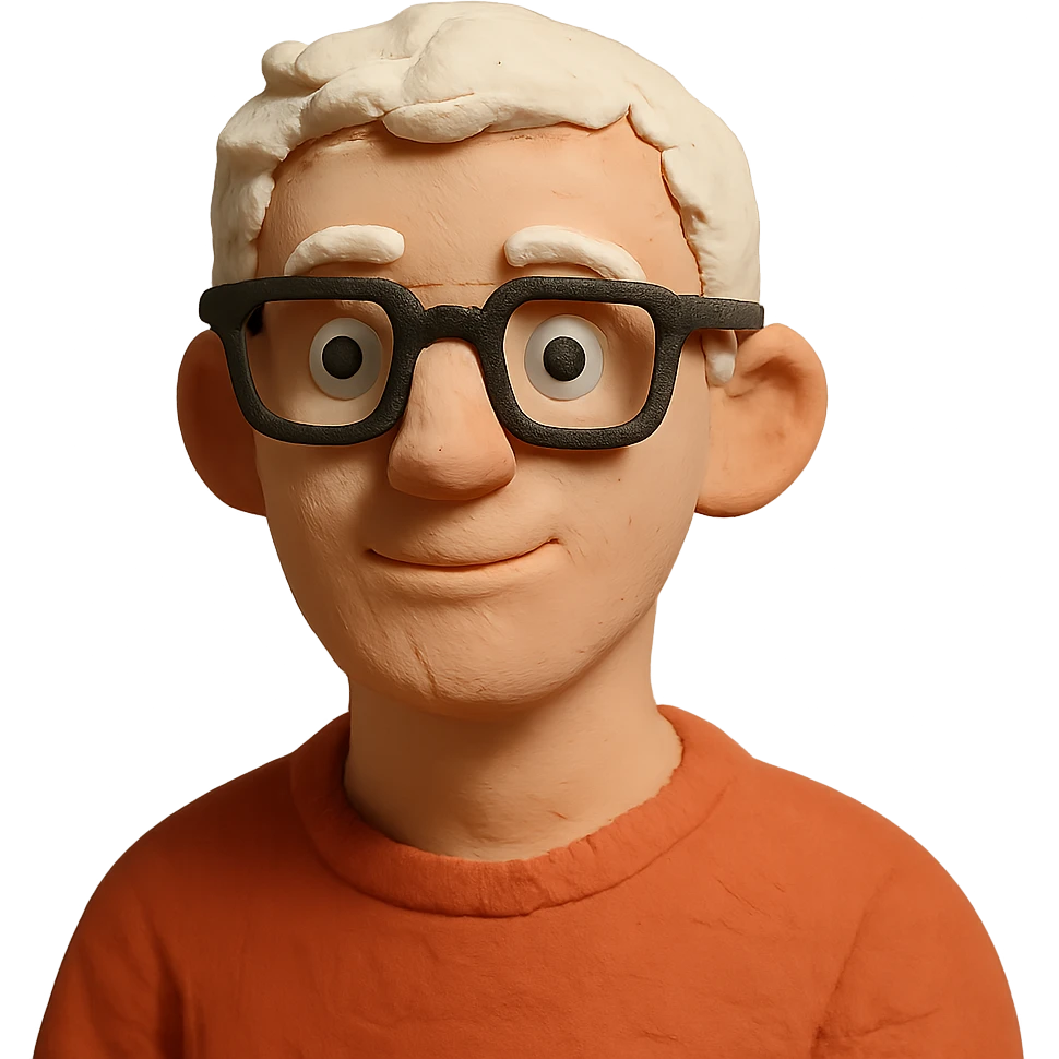 22-year-old white man with fair skin, white hair, and black glasses emoji