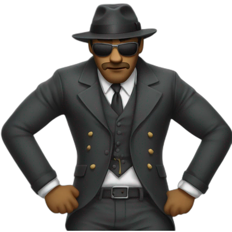 Gangster cagouler qui fume emoji