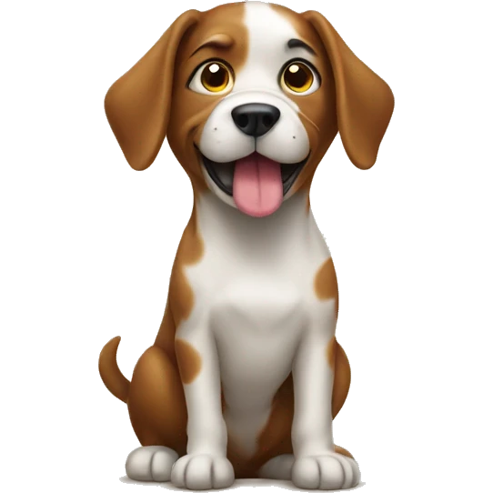 Dog with poop  emoji