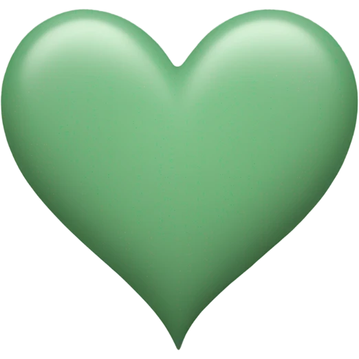 a sage green heart emoji