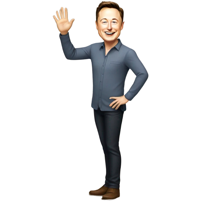 Elon Musk giving high five  emoji