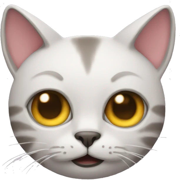 Cat emoji rolling its eyes with its ears pinned back emoji