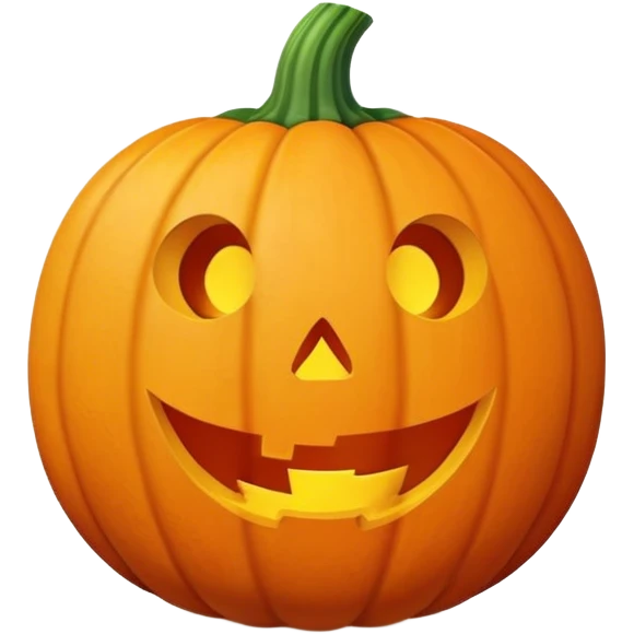 A cute pumpkin holding a  emoji
