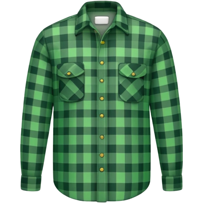 green lumberjack shirt emoji