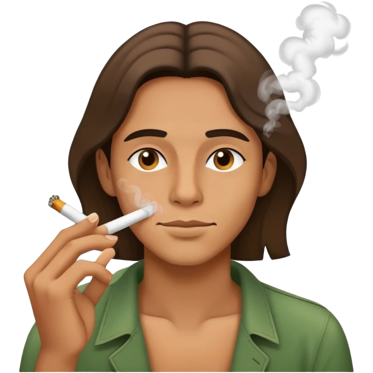 Someone smoking weed emoji