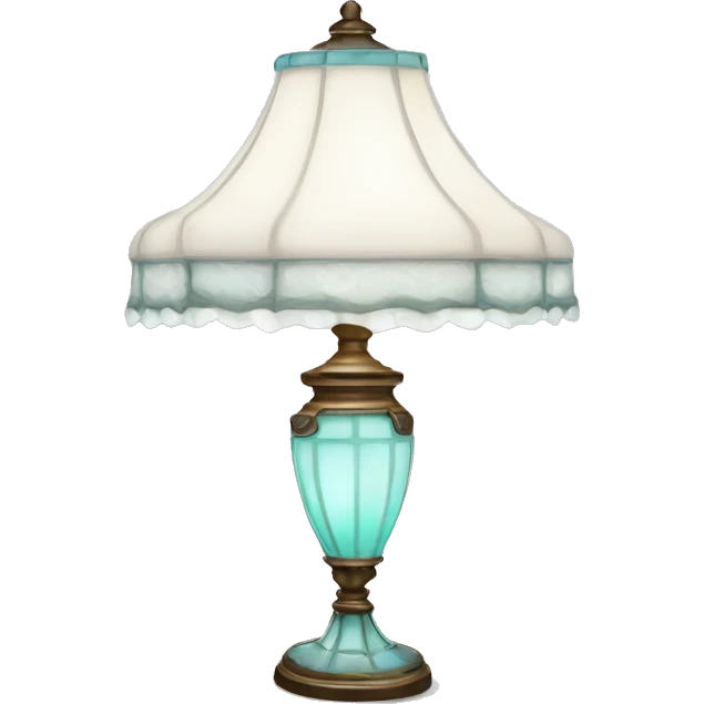 White Tiffany lamp emoji