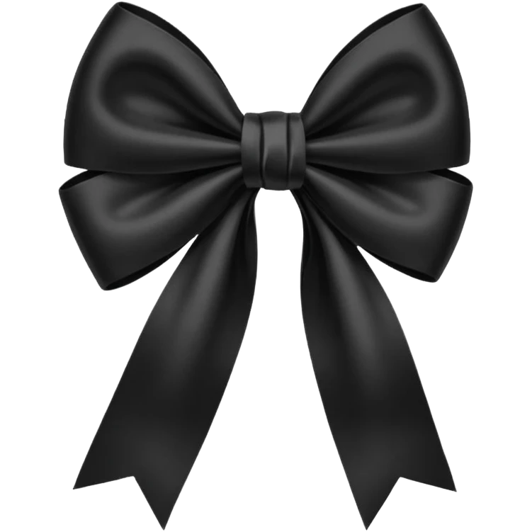 Black bow emoji