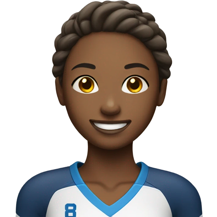 happy girl in volleyball uniform emoji