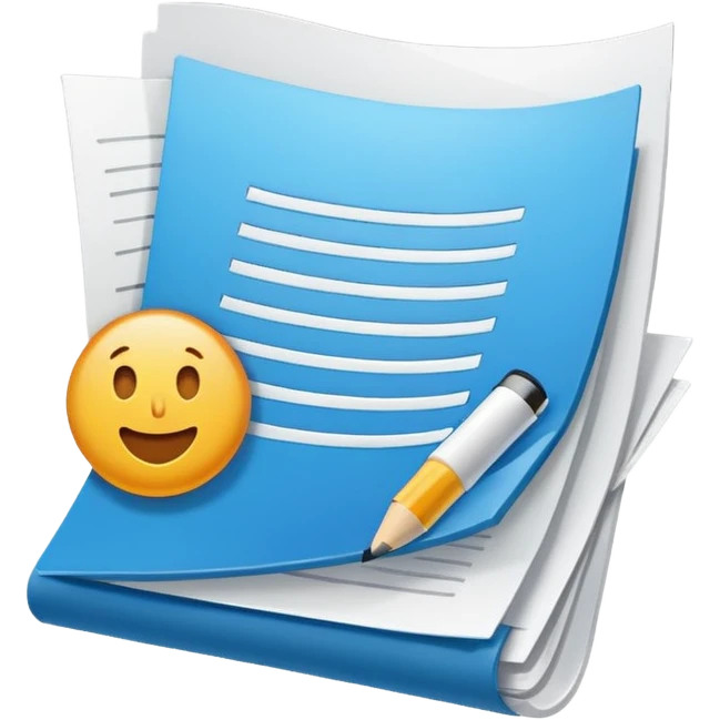 floating documents emoji