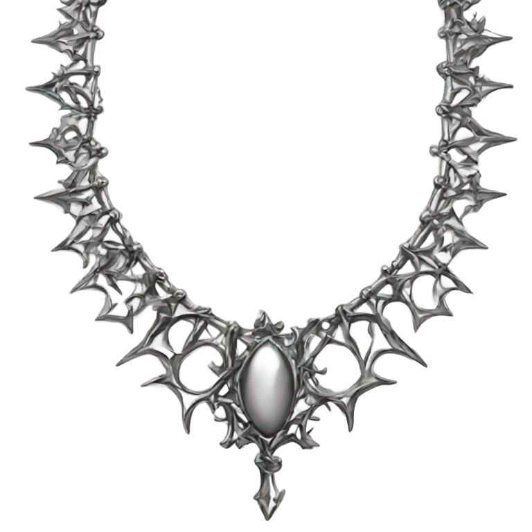 silver gothic necklace emoji