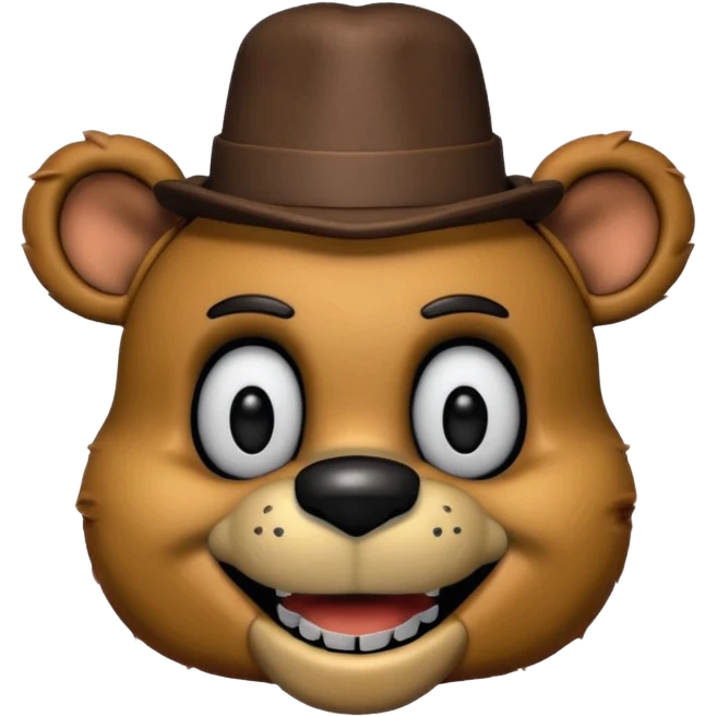 Freddy Fazbear (small hat) from Five Nights At Freddy's Movie emoji