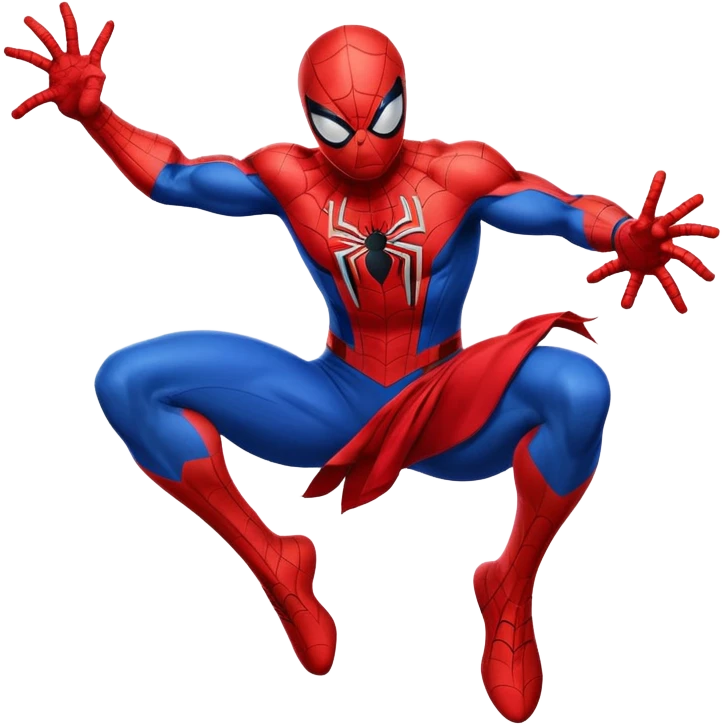 Spider-Man superhero in red and blue costume emoji