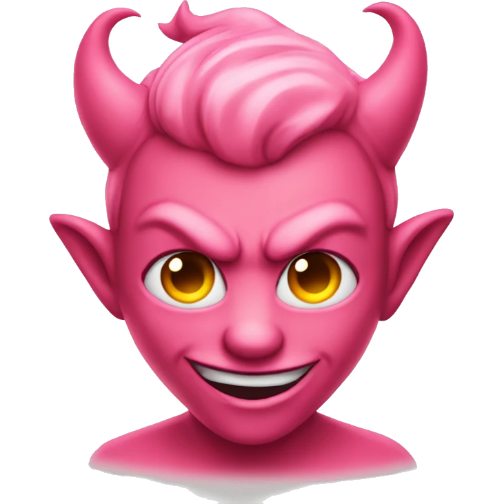  Smirking pink devil  emoji