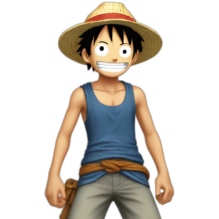 Luffy qui nage emoji