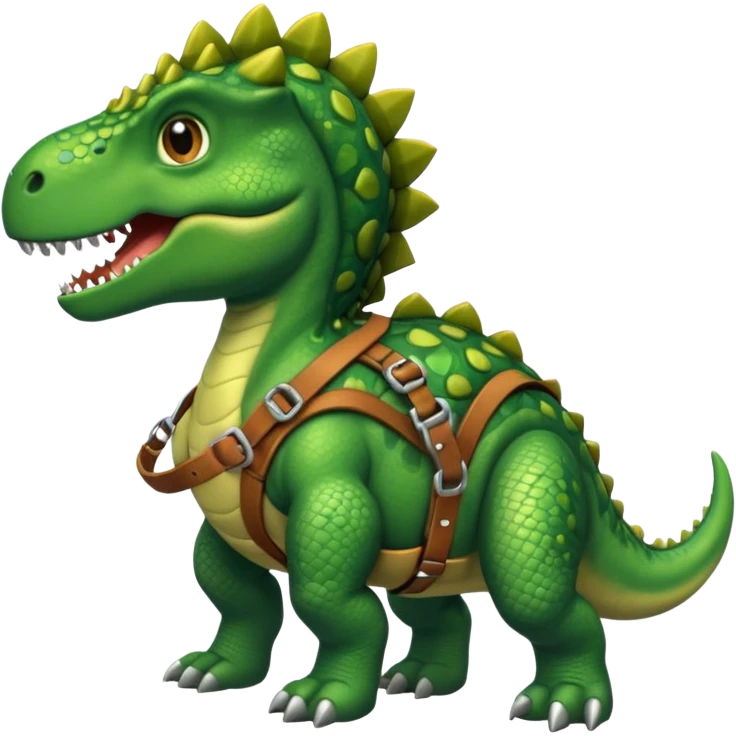 Dinosaur in harness emoji