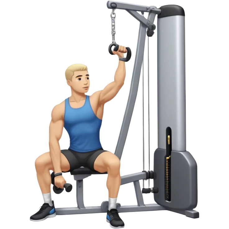 side-view man cable-machine tricep-pushdown emoji