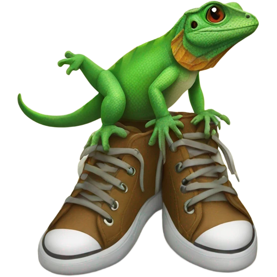 lizard wearing shoes emoji