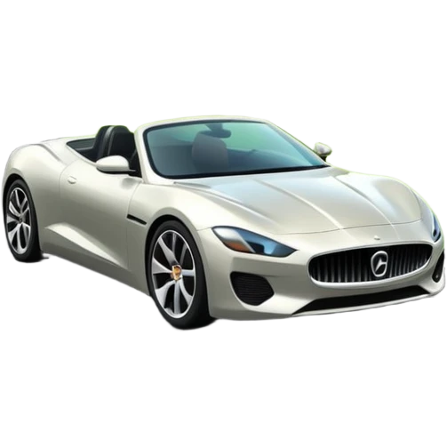 luxury car is driving on a scenic highway with beautiful landscape around emoji