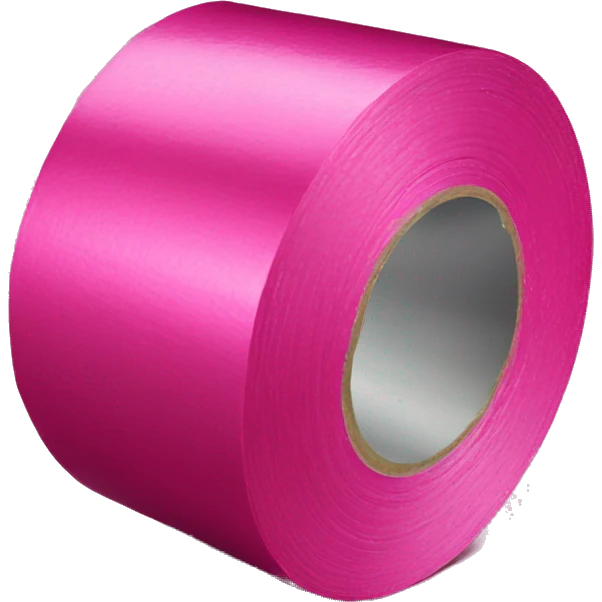 Realistic roll of metallic hot Pink duct tape emoji