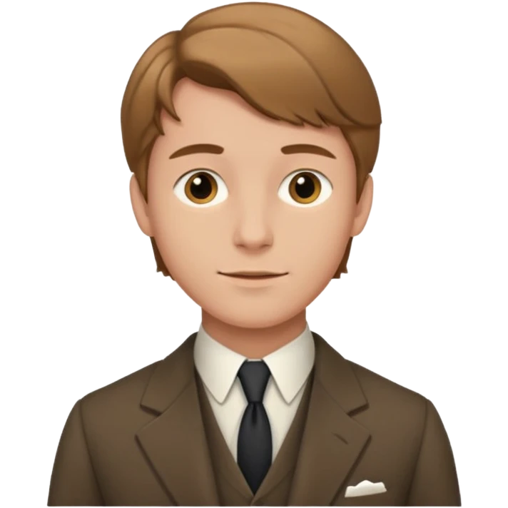 Old british vibe suit youngh man emoji