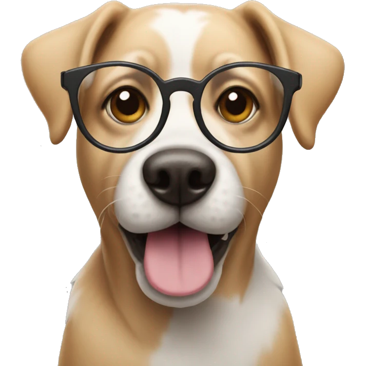Dog with glasses emoji