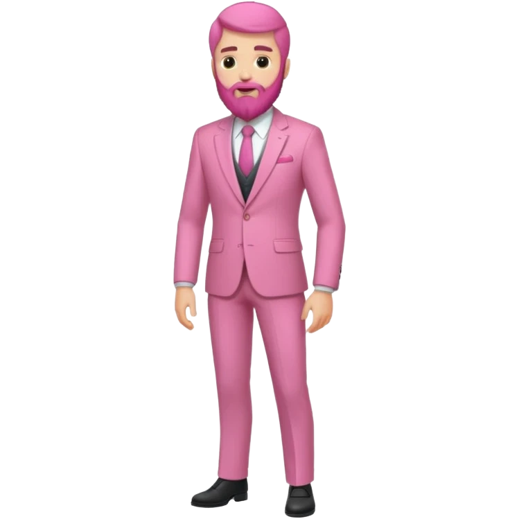 pink bearded man full body emoji