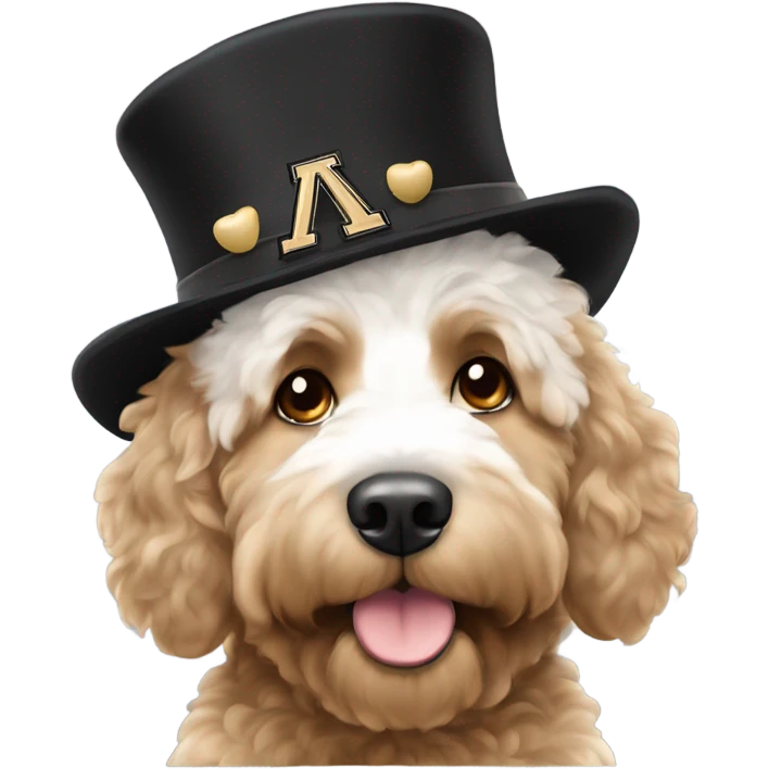Bernedoodle with purdue hat emoji