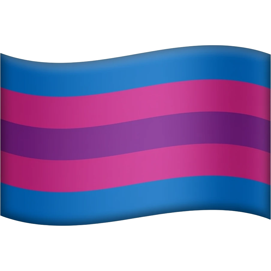 La bandera de bisexual emoji