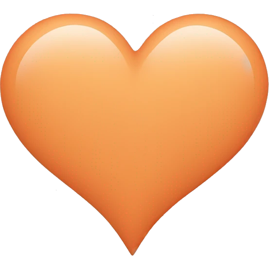 Pastel Orange colored heart emoji