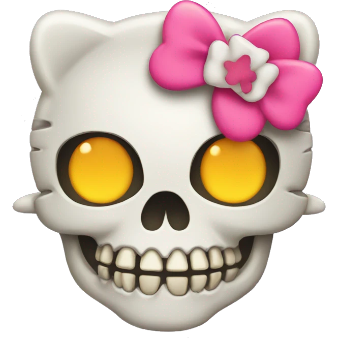 Hello kitty skull emoji