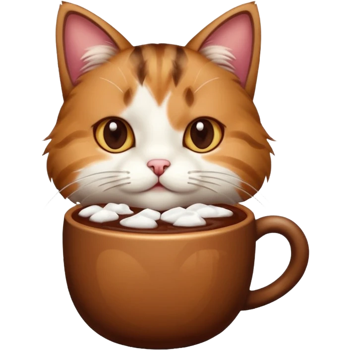 кошка с какао emoji