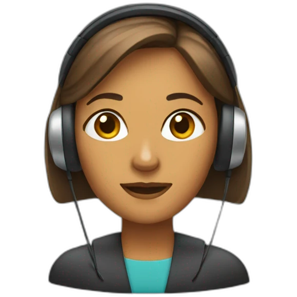 woman with headset emoji